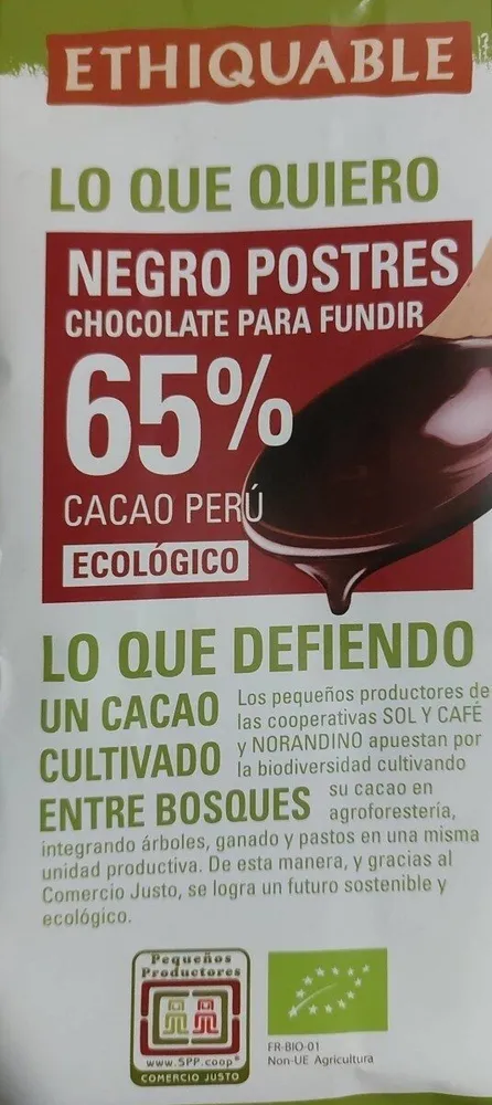 Chocolate negro postres