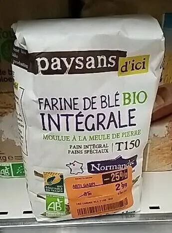 Farine de blé bio intégral