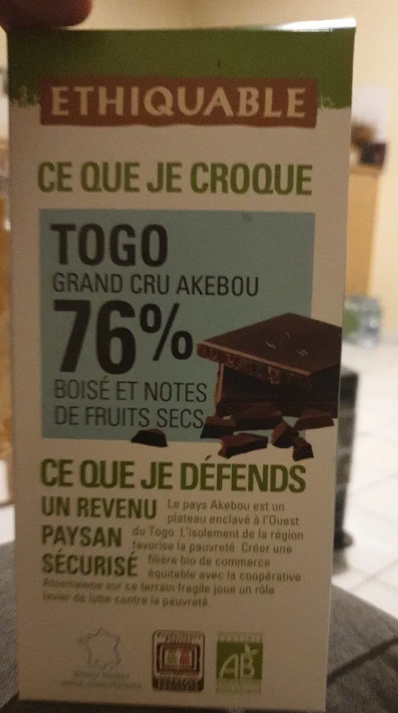 Togo grand cru akebou 76%
