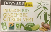 Infusion bio gingembre citron vert