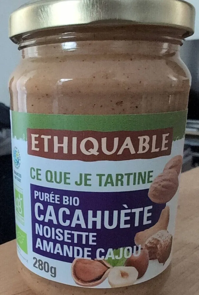 PURÉE BIO CACAHUÈTE NOISETTE AMANDE CAJOU