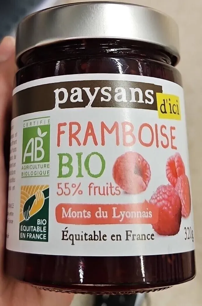 FRAMBOISE BIO 55% fruits Monts du Lyonnais