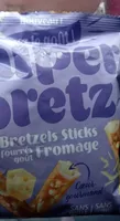 Bretzels sticks [ fourrés goût fromage ]