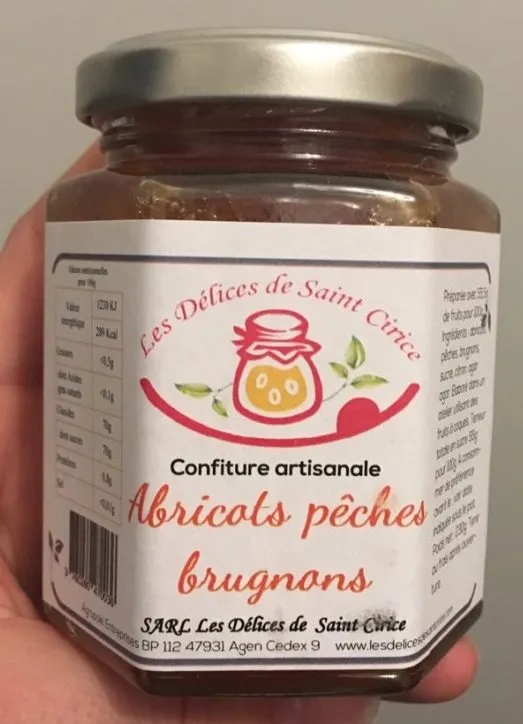 Confiture abricots peches brugnons