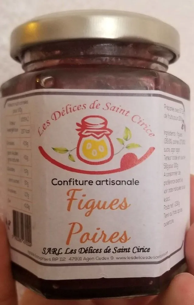 Confiture artisanale figues poires