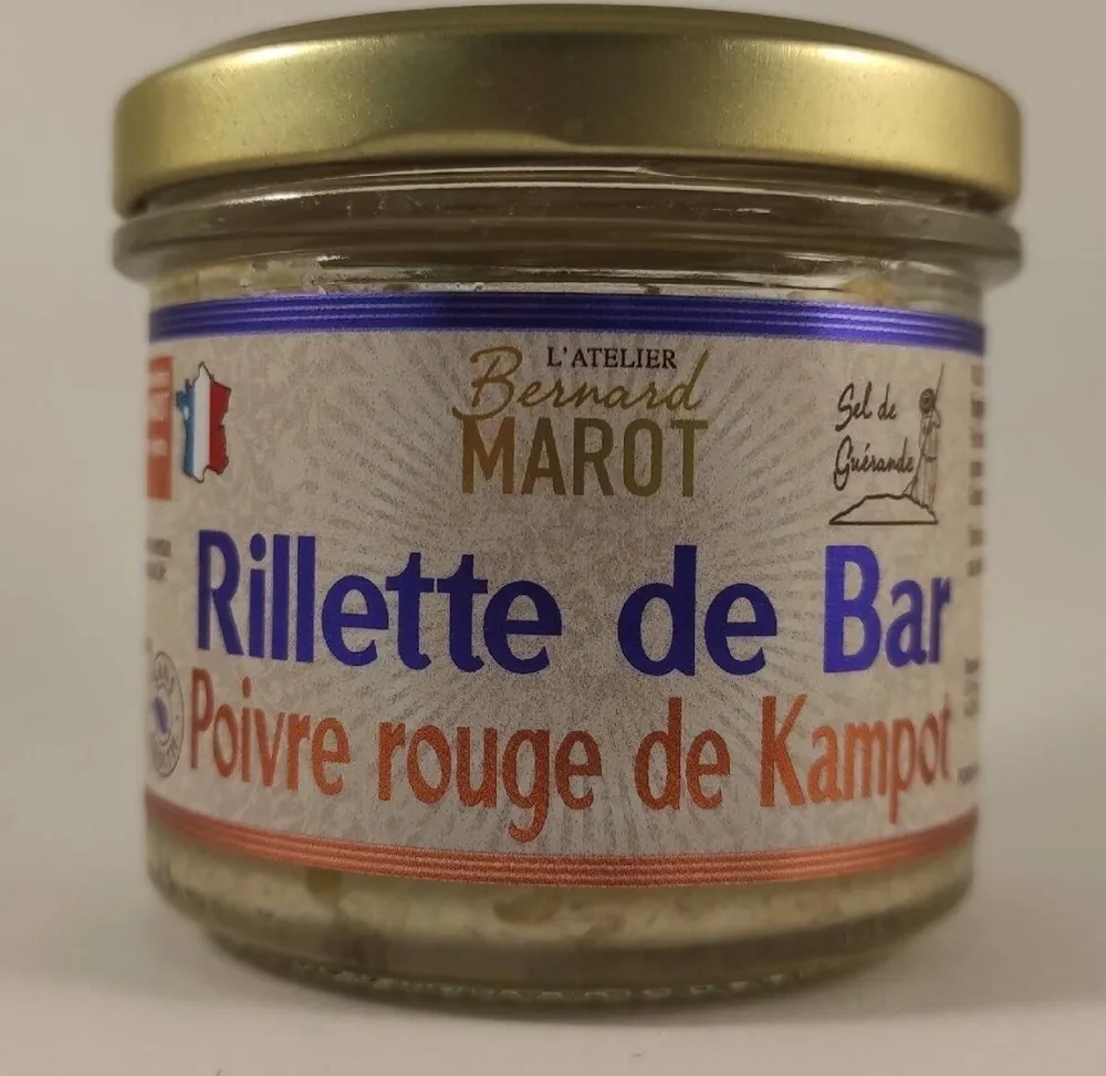 Rillette de Bar Poivre rouge de Kampot