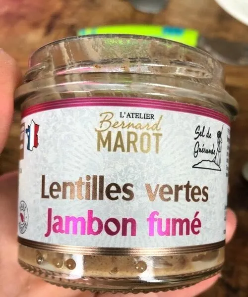 Lentilles vertes jambon fumé