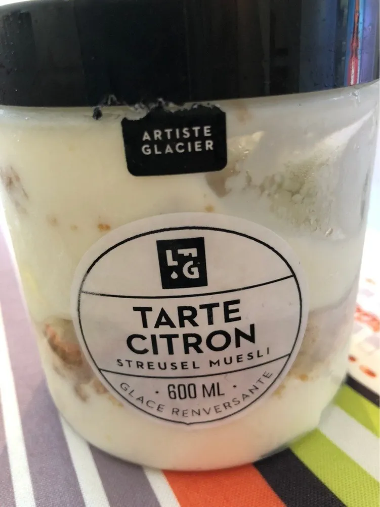 Glace tarte citron
