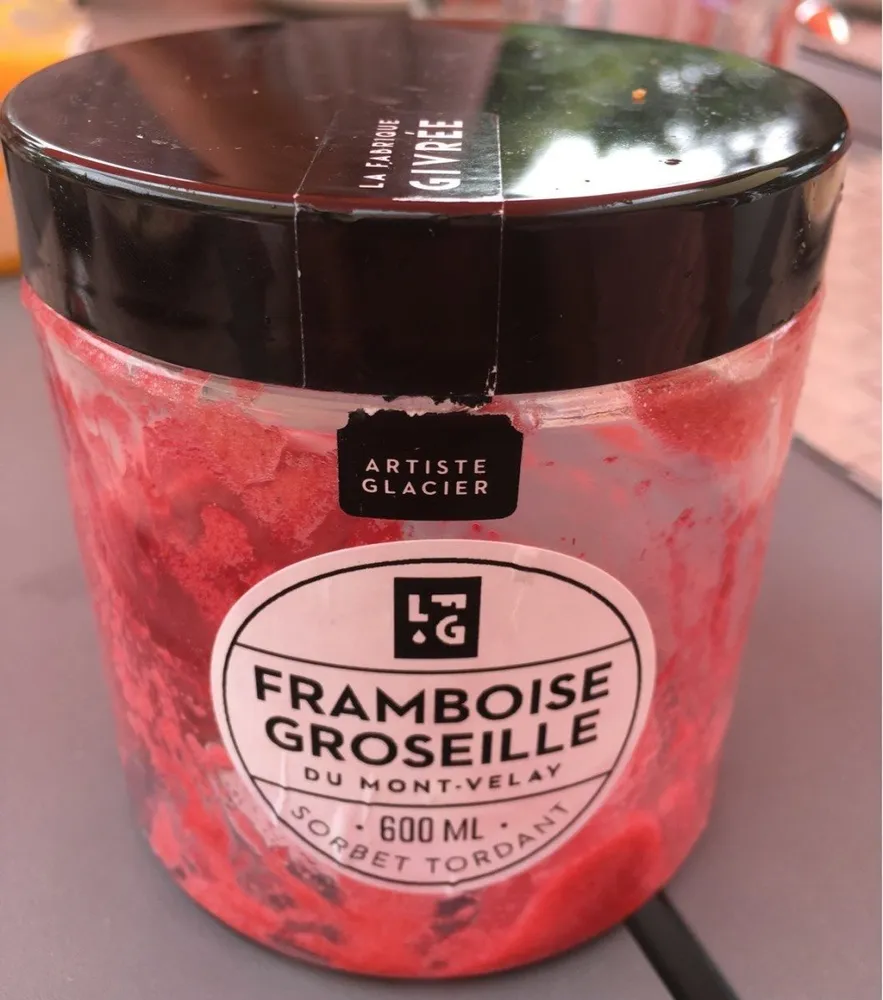 Sorbet tordant Framboise Groseille