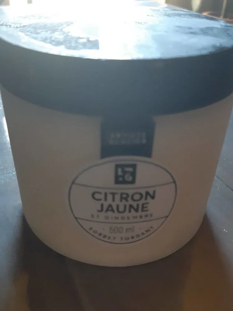 Citron jaune et gingembre sorbet