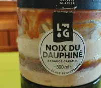 Glace Noix du Dauphiné et sauce caramel