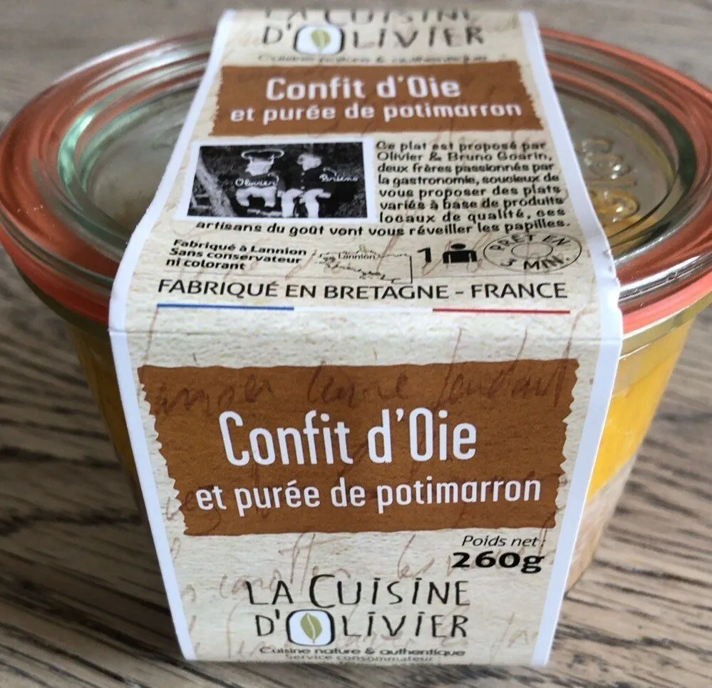 Confit d’oie et puree de potimarron