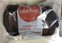 2 muffins pepite chocolat