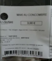 Maki au concombre