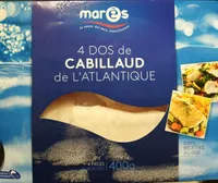 4 dos de cabillaud de l'Atlantique