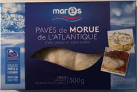 Pavés de morue de l’Atlantique avec peau et sans arête