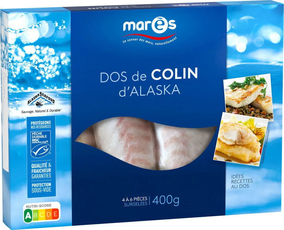 Dos de Colin d'Alaska surgelés