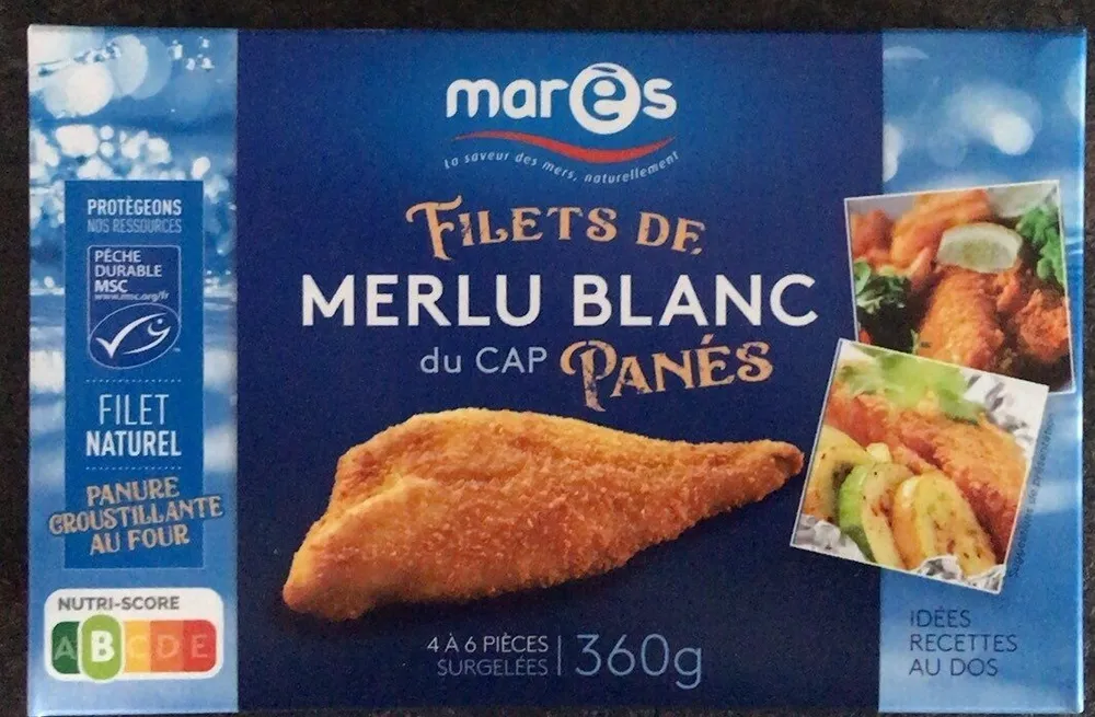 Filets de merlu blanc du Cap panés