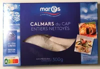 Calmars du Cap entiers nettoyés