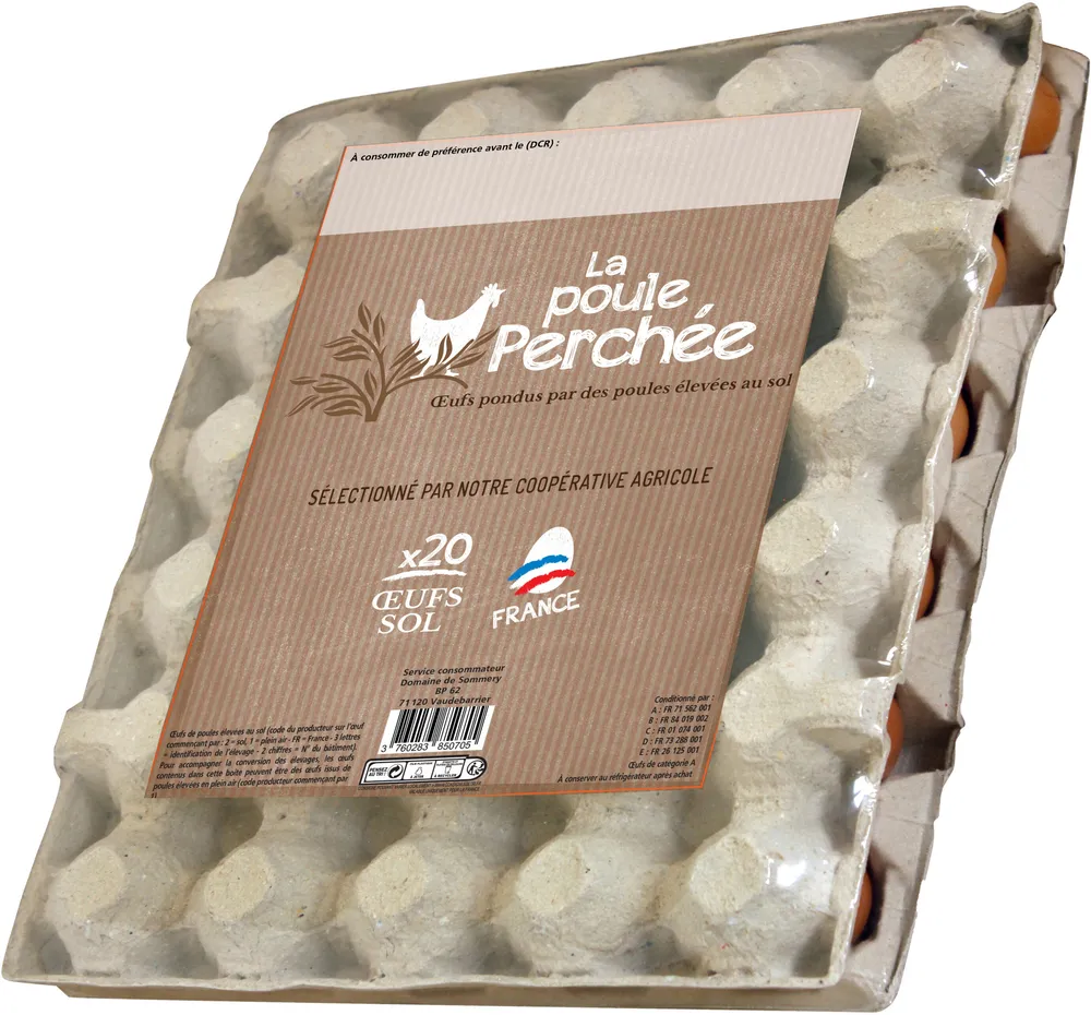 20 œufs La poule perchée