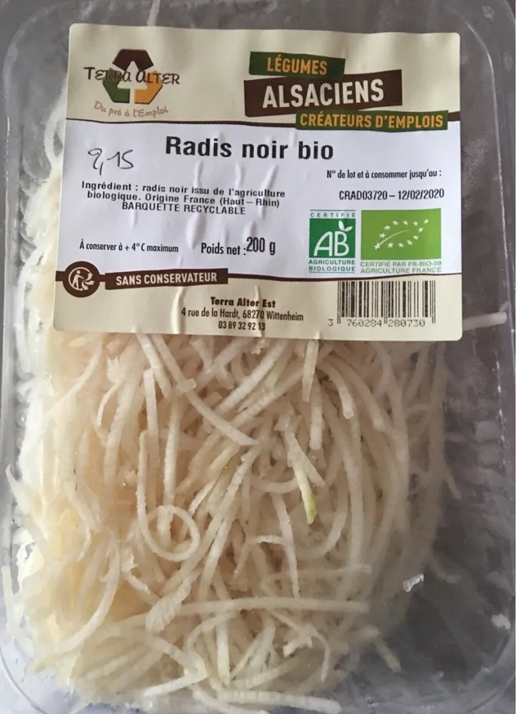 Radis noir râpé