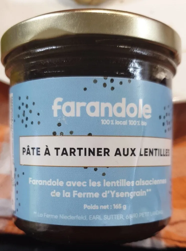 Pâte à tartiner aux lentilles bio