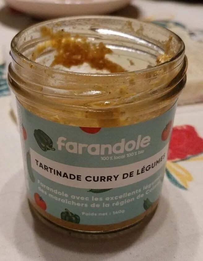 Tartinade curry de légumes