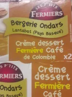 Crème dessert fermière café de colombie.