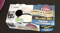 Riz au lait bio nature au riz de camarade
