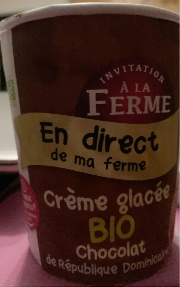 Creme glacee bio chocolat