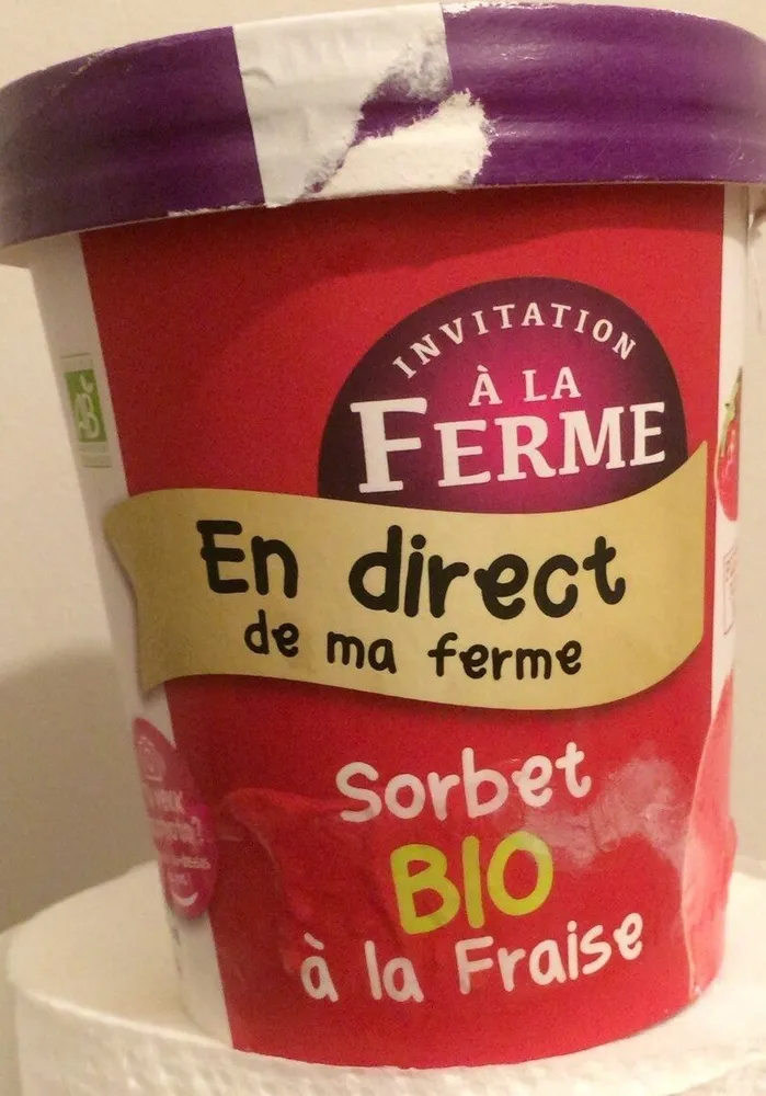 Sorbet bio a la fraise