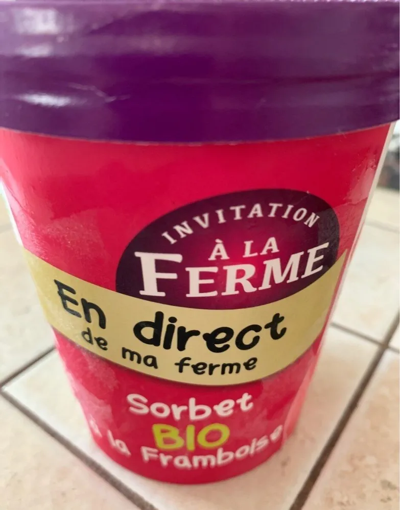 Sorbet bio à la framboise