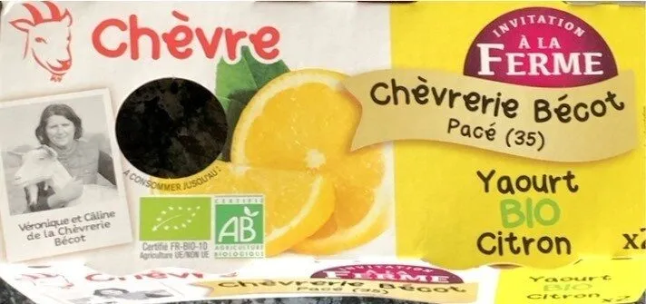 Yaourt bio au lait de chevres au citron