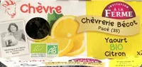 Yaourt bio au lait de chevres au citron