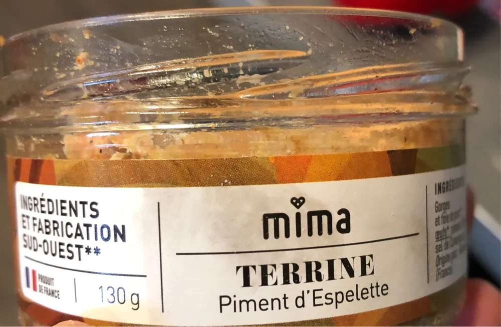 Terrine piment d'espelette Mima