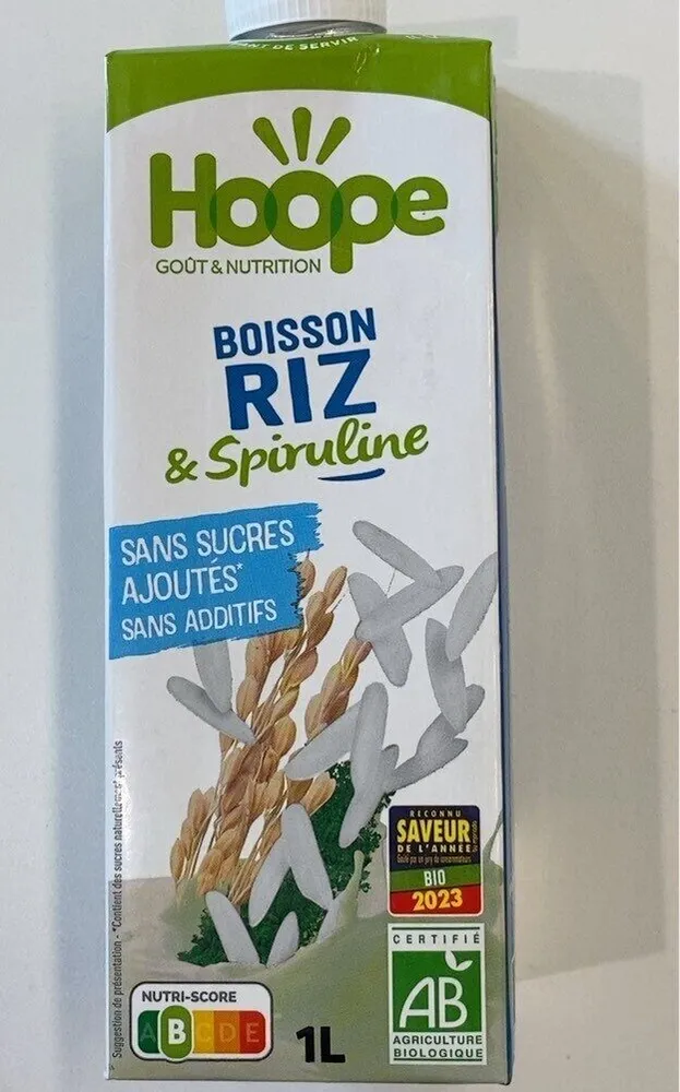 Boisson riz spiruline