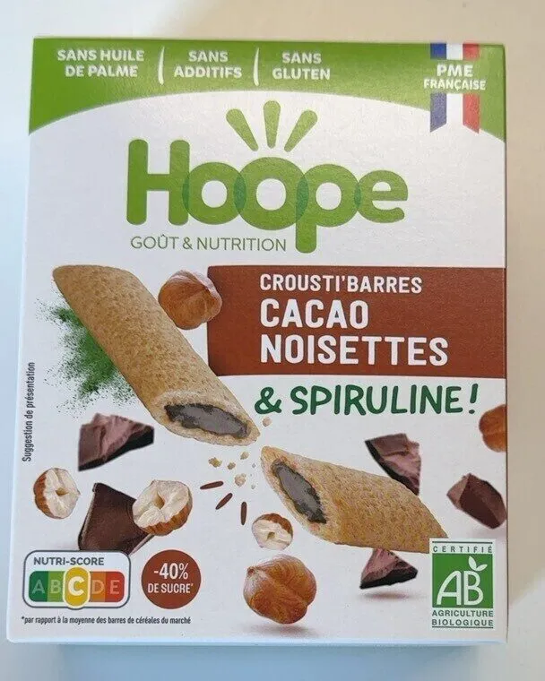 Crousti barres cacao noisettes
