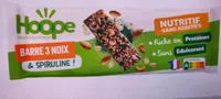 Barre protéinée 3 noix & spiruline 40g
