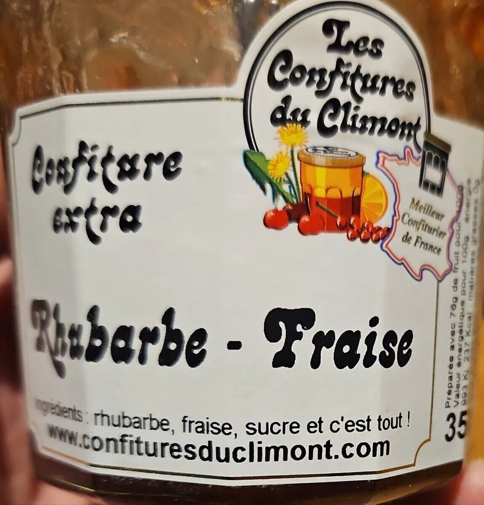 Confiture extra Rhubarbe - Fraise
