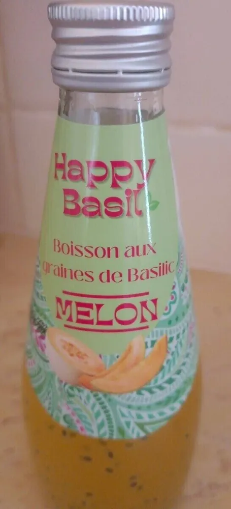 Boisson aux graines de basilic melon