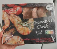 Crevettes rouges crues d'Argentine surgelées