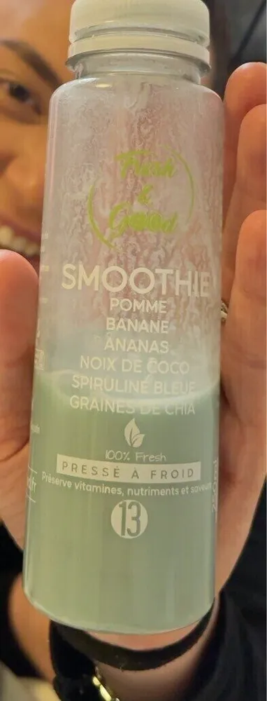 Pomme banane ananas noix de coco spiruline bleue graine de chia