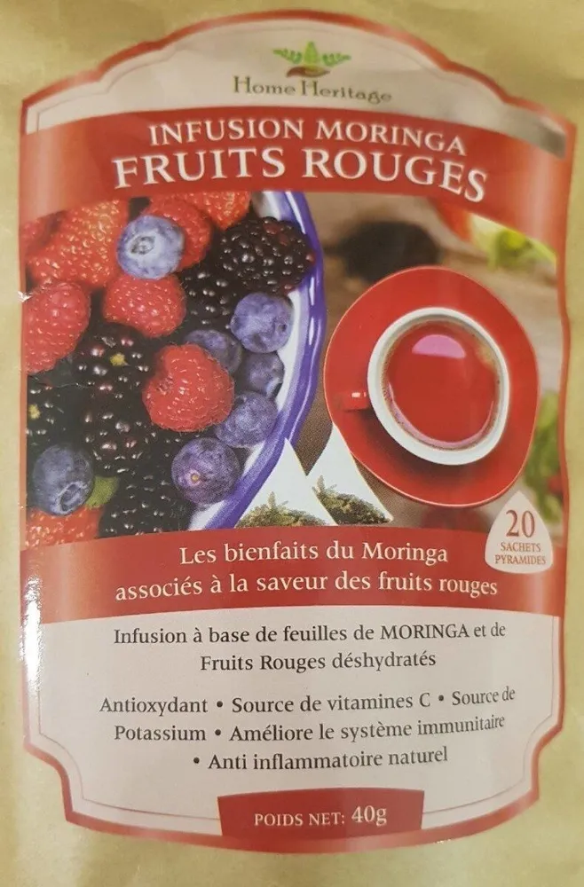 Infusion moringa fruits rouges