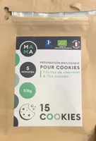 Préparation bio pour cookies - Chocolat & Thé Matcha 315g