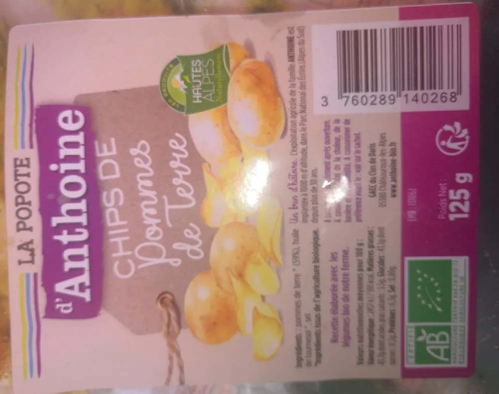 Chips de pomme de terre