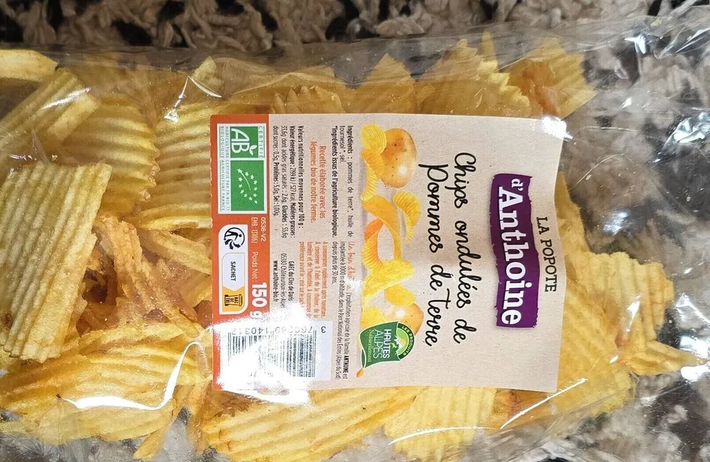 Chips ondulées de pommes de terre