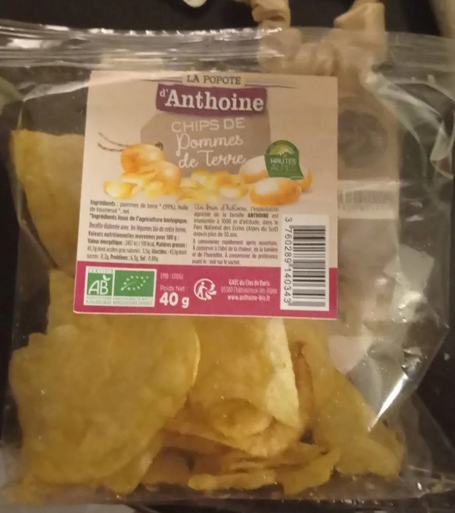 Chips de pomme de terre
