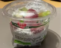 Dessert lait de coco et fruits