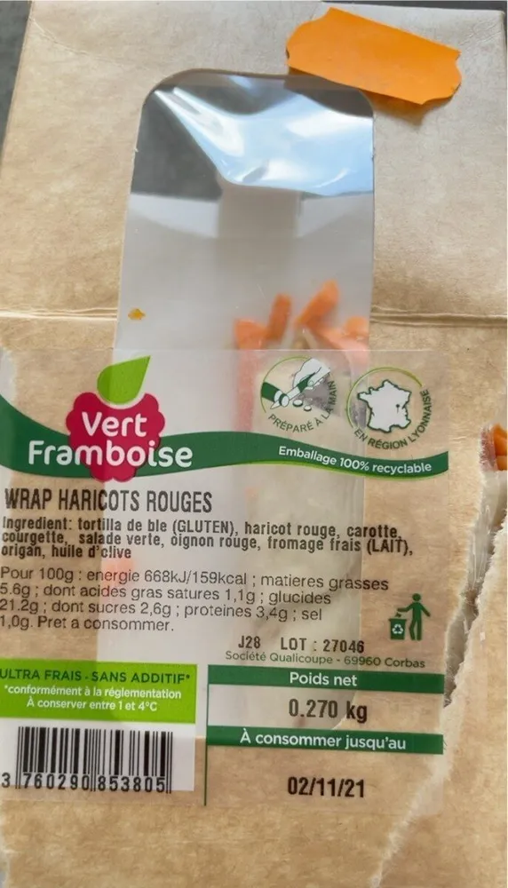 Wrap haricots rouges