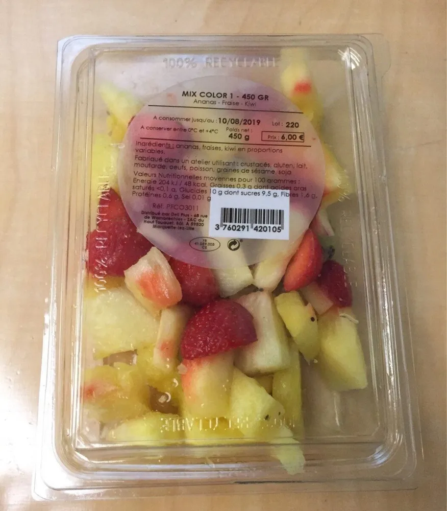 Mix color ananas-fraise-kiwi